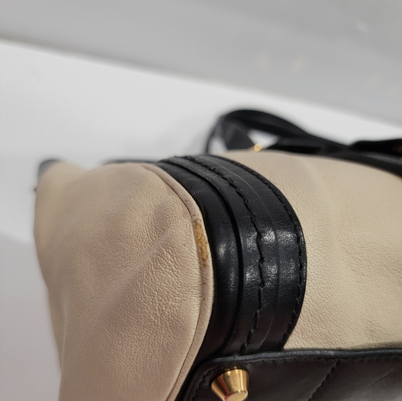 Chloe Alison Large Leather Bag, Cream/Black - Picture 7 of 16